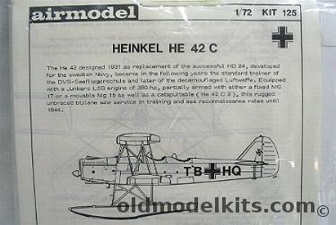 Airmodel 1/72 Heinkel He-42C - Bagged, 125 plastic model kit